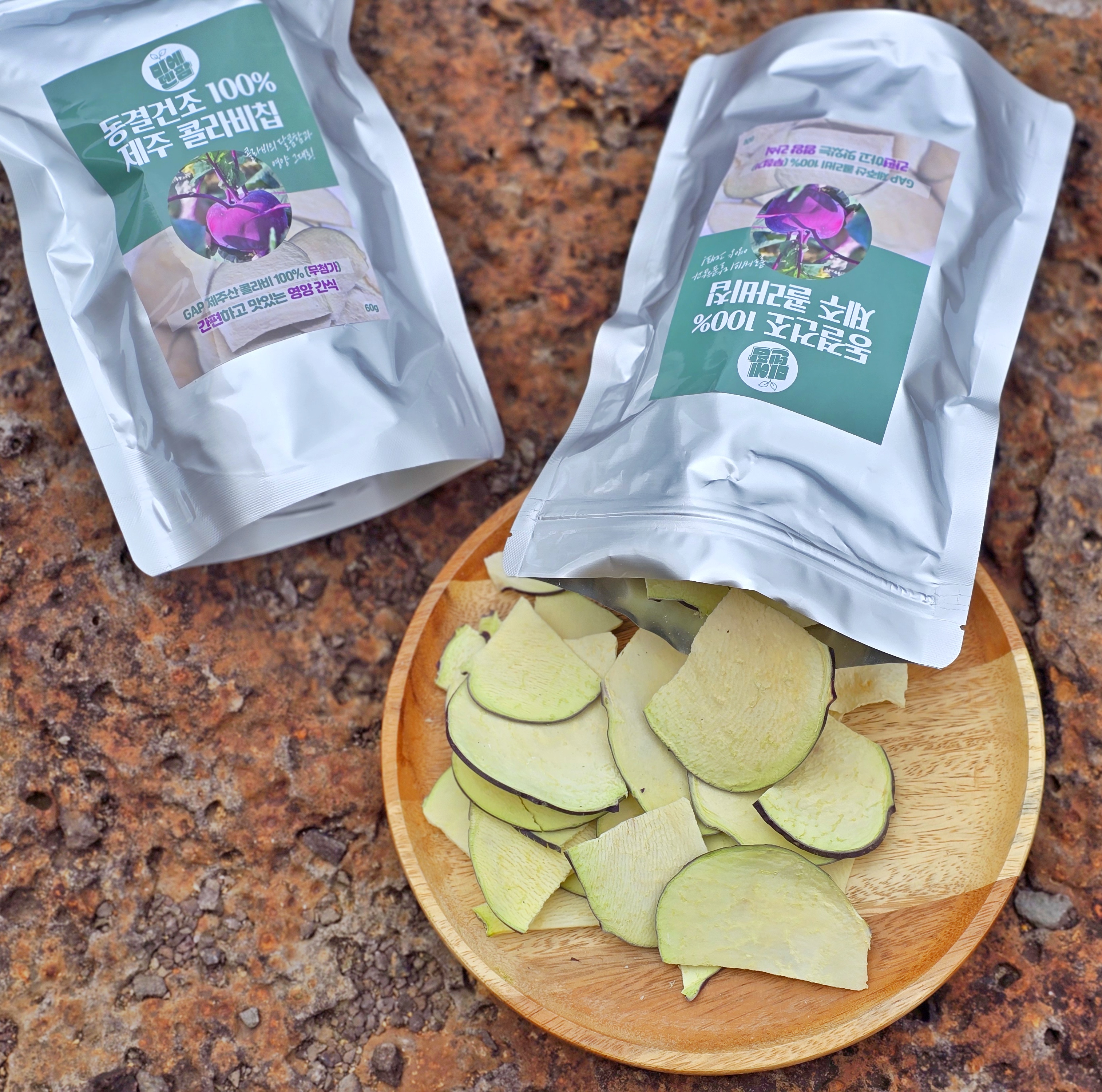 Jeju kohlrabi freeze-dried chips
